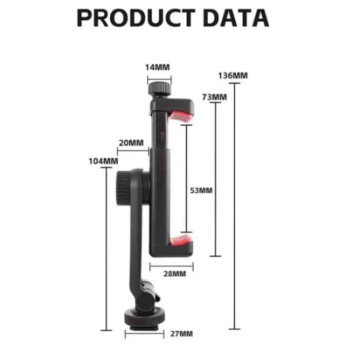 KY18 Live-Streaming Fotografie DSLR Kamera Rotierenden Handy Klemme Kalten Schuh Montieren – Bild 10