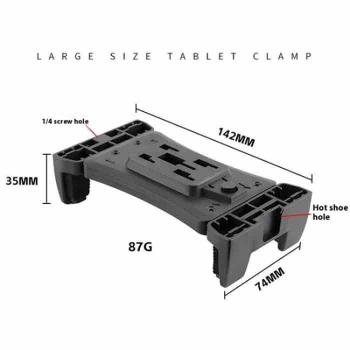 F088 Blitzschuhhalterung Große Tablet-Klemme Multifunktions-Universal-Telefon-Tablet-Halter – Bild 2