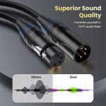 JUNSUNMAY 4 Pin XLR Male to Female Headphone Audio Adapter Cable, 0.5m, 1.8m, 3m, 5m, 10m – Bild 4
