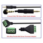 JUNSUNMAY 3,5-mm-Stecker auf 3-poliges Stereo-Audio-Anschlussblock-Balum-Anschlusskabel, Länge: 30 cm – Bild 4