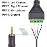 JUNSUNMAY 3,5-mm-Stecker auf 4-poliges Stereo-Audio-Anschlussblock-Balum-Anschlusskabel, Länge: 30 cm – Bild 4