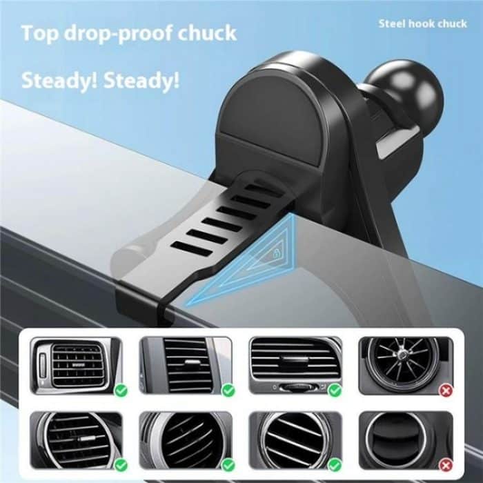 V004 Handyhalterung mit einstellbarem Winkel, kompatibel mit MagSafe, Autotelefonhalter, Lüftungshalterung – Bild 3