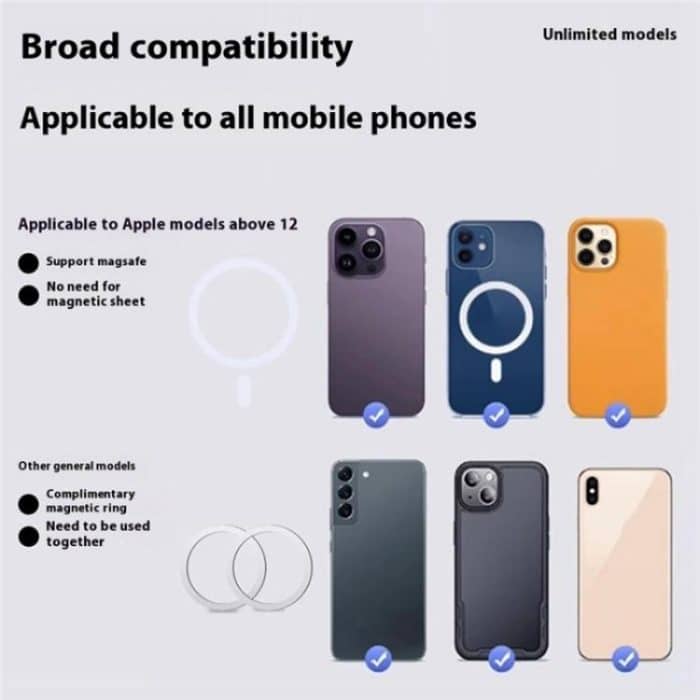 V004 Handyhalterung mit einstellbarem Winkel, kompatibel mit MagSafe, Autotelefonhalter, Lüftungshalterung – Bild 8