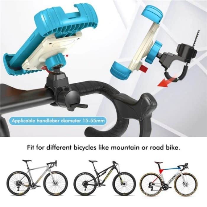 Z012 360 Degree Rotation Universal Cellphone Holder Motorcycle Bicycle Handlebar Phone Mount – Bild 10