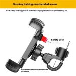 Z012 360 Degree Rotation Motorcycle Bicycle Handlebar Rearview Mirror Phone Mount – Bild 11
