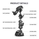 XWJ037 Saugnapfbasis Langarm-Handyhalterung Kurzer Typ MagSafe Autotelefonhalter – Bild 11