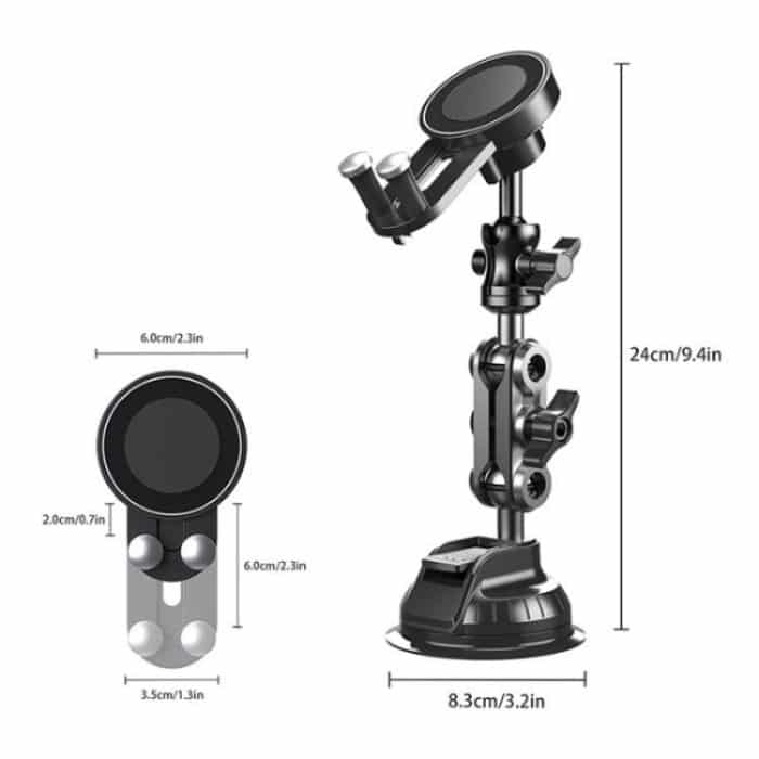 XWJ037 Saugnapfbasis Langarm-Handyhalterung Kurzer Typ MagSafe Autotelefonhalter – Bild 12