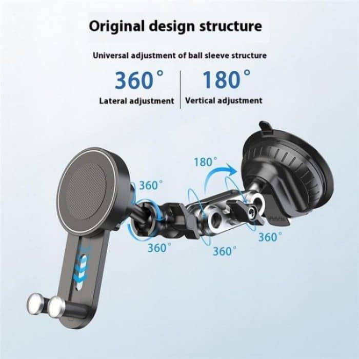 XWJ037 Saugnapfbasis Langarm-Handyhalterung Kurzer Typ MagSafe Autotelefonhalter – Bild 3