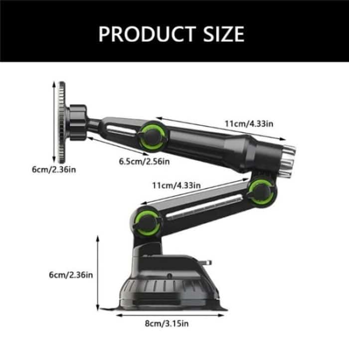 XWJ-JX04 Dashboard Windshield Magnetic Car Mount Suction Cup Base Long Arm Holder, XWJ-JX04 (Gear Type), XWJ-JX04 (Single Hole) – Bild 15