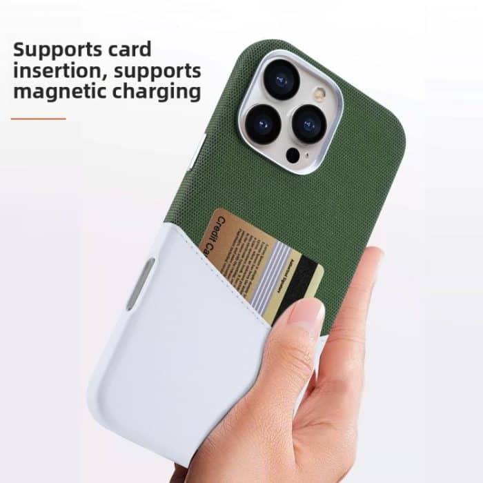 Kalebol Cloth Textue Stitching Card Slot Magnetic Phone Case, For iPhone 15 Pro Max, For iPhone 15 Pro, For iPhone 15 Plus, For iPhone 15 – Bild 4