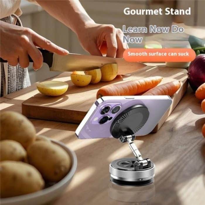 SD09 Armaturenbrett-Windschutzscheiben-Vakuum-Saugnapf-Telefonhalter Magnetische Autohalterung Faltbarer Ständer – Bild 8