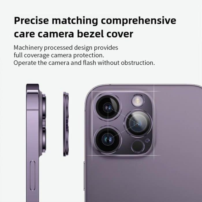 Kalebol Armor Full-Coverage Metal Lens Ring Protector Film, For iPhone 15 Pro Max, For iPhone 15 Pro – Bild 5