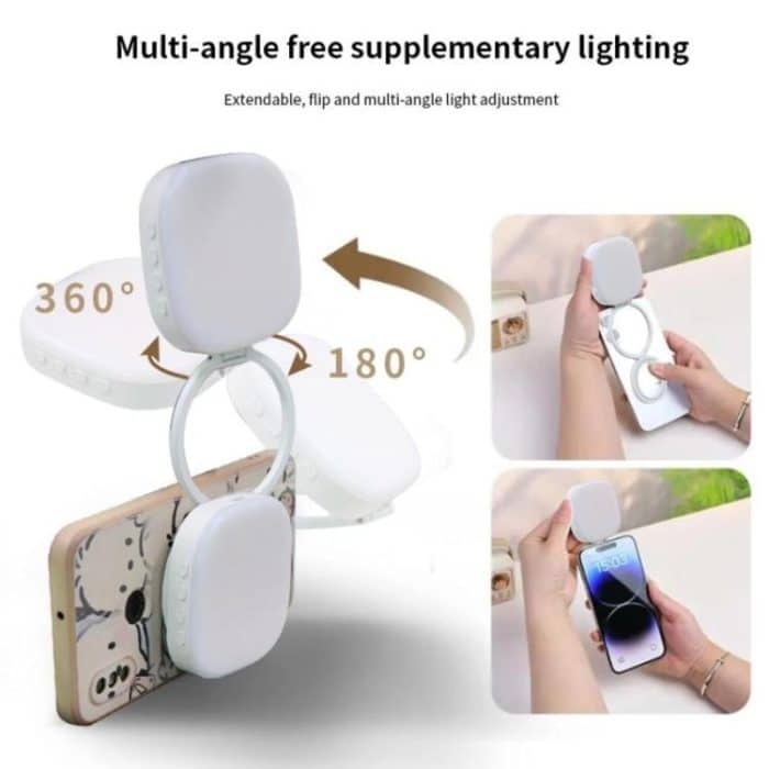 AL80 Portable 360 Degree Rotatable Magnetic Selfie Fill Light LED Fill Lamp, AL80 – Bild 6