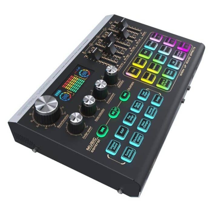 X9 48V Phantomspeisung Bluetooth Audio Mixer 4-Kanal USB Soundkarte Voice Changer – Bild 2