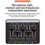 X9 48V Phantomspeisung Bluetooth Audio Mixer 4-Kanal USB Soundkarte Voice Changer – Bild 4