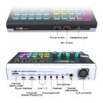 X9 48V Phantomspeisung Bluetooth Audio Mixer 4-Kanal USB Soundkarte Voice Changer – Bild 6
