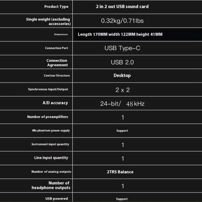 Solo3 24 Bit 2 In 2 Out Professionelles Audio-Soundkarten-Aufnahmegerät – Bild 11