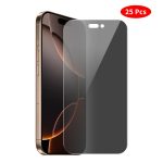 JUNSUNMAY 25pcs Privacy Screen Protector Tempered Glass Film, For iPhone 16 Pro Max, For iPhone 16 Pro, For iPhone 16 Plus, For iPhone 16, For iPhone 15 Pro Max, For iPhone 15 Pro, For iPhone 15 Plus, For iPhone 15