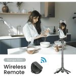 Jmary MT-18 Extendable Phone Holder Wireless Control Mini Phone Selfie Stick Tripod, MT-18 (White), MT-18 (Black) – Bild 3