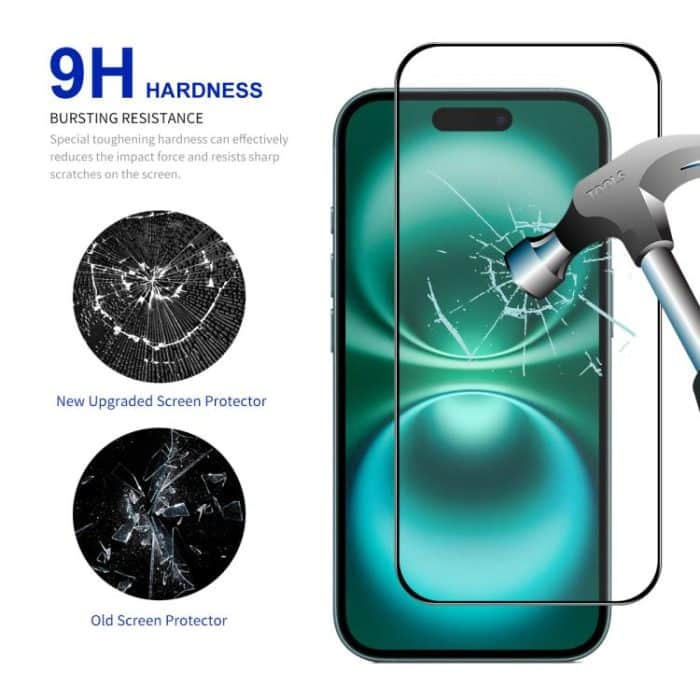 ENKAY Thickened Glue No White Edge High Aluminum-silicon Tempered Glass Film, For iPhone 17 Pro Max, For iPhone 17 Pro, For iPhone 17, For iPhone 17 Air – Bild 2