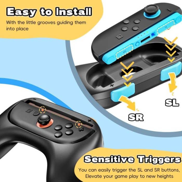 Left And Right Handle Gaming Grips Set, For Nintendo Switch 2 – Bild 4
