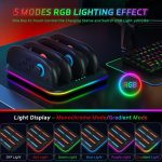 Game Handle 4 Seat Horizontal Charging Cradle With RGB Dazzling Lights, For Nintendo Switch 2 – Bild 5