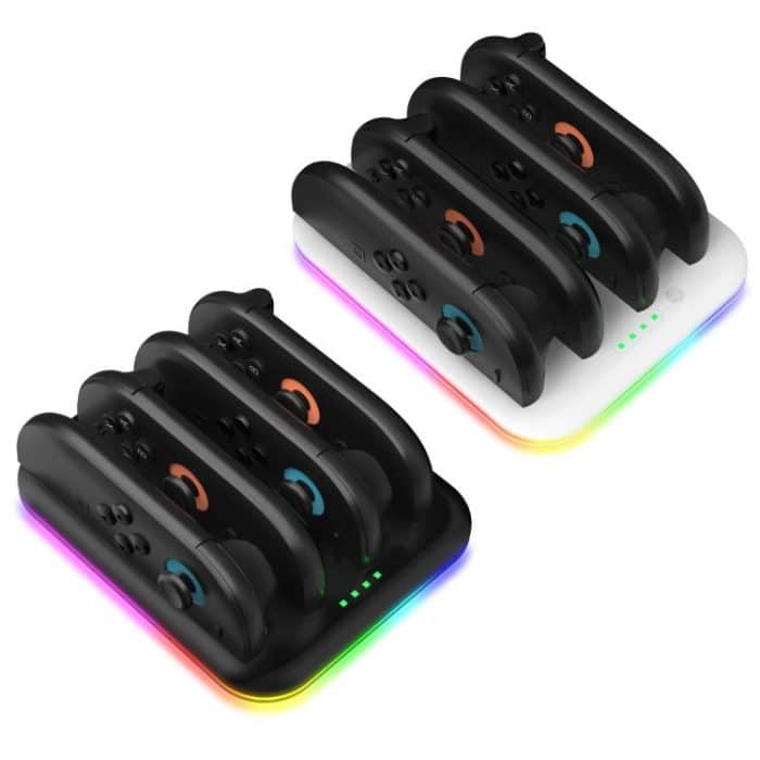 Game Handle 4 Seat Horizontal Charging Cradle With RGB Dazzling Lights, For Nintendo Switch 2 – Bild 9