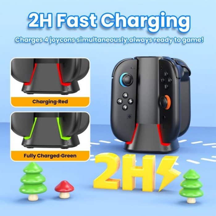 4 in 1 Handle Charging Stand With RGB Dazzling Lights, For Nintendo Switch 2 – Bild 3