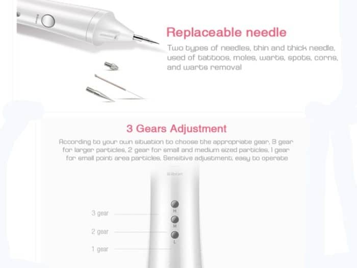 K-SKIN KD306 Laser-Spotting-Maschine, Plasma-Stift, dunkler Wimpernentferner für die Entfernung von Gesichtskrämpfen, Tattoo-Hautpflege, White, Pink – Bild 8