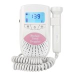 FD-100 Digitaler Fetal-Doppler-Ultraschall-Baby-Herzschlag-Detektor-Monitor, LED-Digital-Pränatal-Taschen-Fetal-Doppler-Stethoskop (Rosa), FD-100  (Pink)