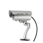 Wasserdichte Dummy-CCTV-Kamera mit blinkender LED für ein realistisches Aussehen eines Sicherheitsalarms, black, Silver – Bild 5