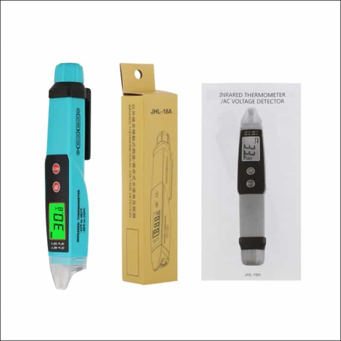 JHL-18A Digitales berührungsloses Thermometer Wechselspannungsdetektor Infrarot-Thermometer Spannungsstift Typ Handinduktions-Spannungsprüfer – Bild 9