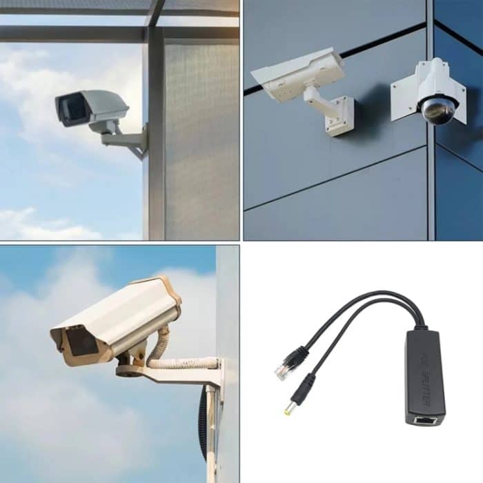 Power Over Ethernet Splitter 48-V-Eingang und 12-V-Ausgang 48-V-PoE-Splitter-Adapter. Lassen Sie die 12-V-DC-IP-Kamera zur POE-Kamera werden – Bild 7