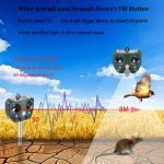 Outdoor Ultraschall Solar Tier Repeller Pest Maus Repeller Sensor Garten Vogel Katze Hund Fox Fox Repellent Tiere fernhalten – Bild 6