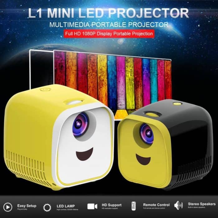 L1 Kinderprojektor Mini Mini LED Tragbarer Heimlautsprecherprojektor, US Plug, EU Plug, UK Plug – Bild 7