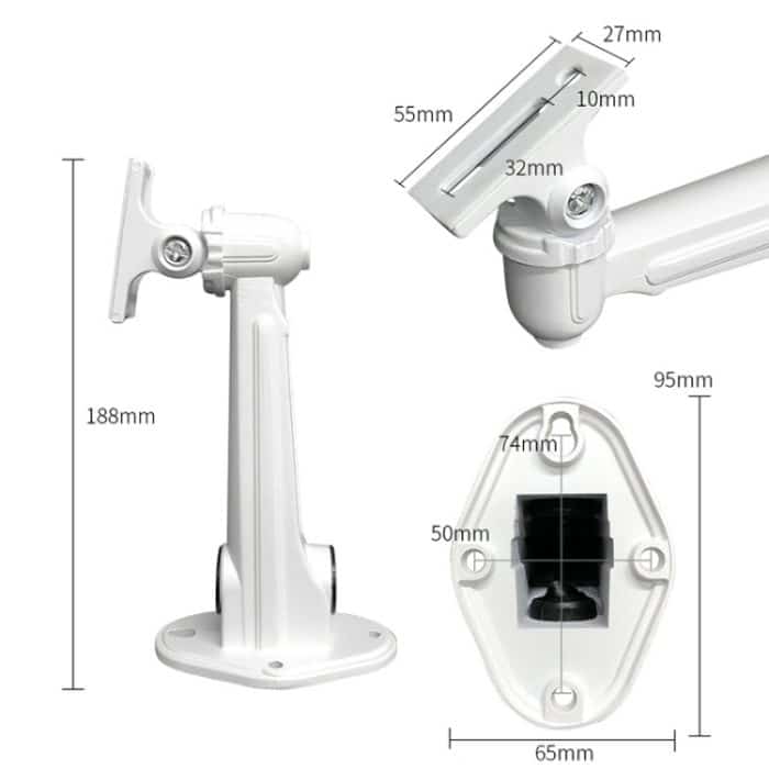 CCTV Wandhalterung Aluminium Metallic Silber Halterung Indoor Outdoor für Bullet Camera IP Camera Bracket Zubehör – Bild 5