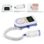 A100D Digitaler fetaler Doppler-Ultraschall-Sound Baby-Herzschlagdetektor-Monitor Wiederaufladbares pränatales Taschen-Fetal-Doppler-Stethoskop – Bild 4