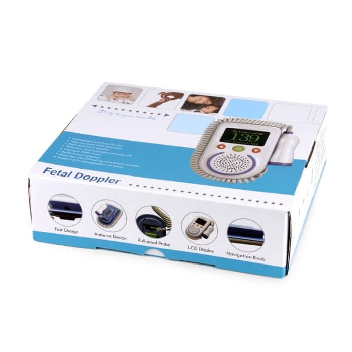 A100D Digitaler fetaler Doppler-Ultraschall-Sound Baby-Herzschlagdetektor-Monitor Wiederaufladbares pränatales Taschen-Fetal-Doppler-Stethoskop – Bild 6