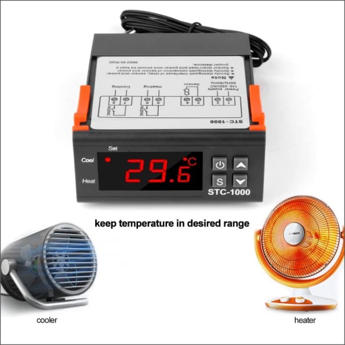 STC-1000 24V Digitaler Temperaturregler LED Temperaturregler Thermostat für Inkubatorrelais 10A Heizen und Kühlen – Bild 7