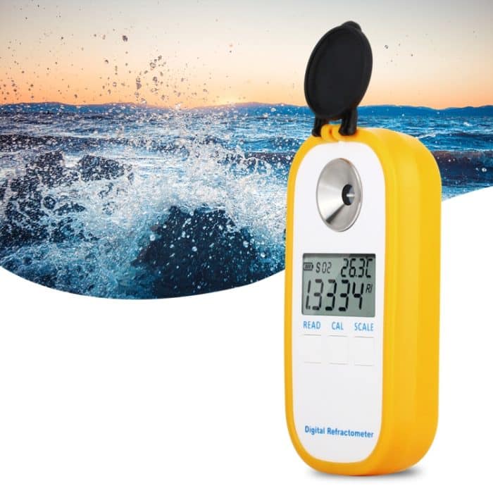 SYA005088.jpg DR202 Digital Sea Water Refraktometer Meerwassersalzinitätszählerspezifische Schwerkraftbereich 0-100 ‰ Chlorigkeit 0 ~ 57 ‰ Refraktometer – Bild 1