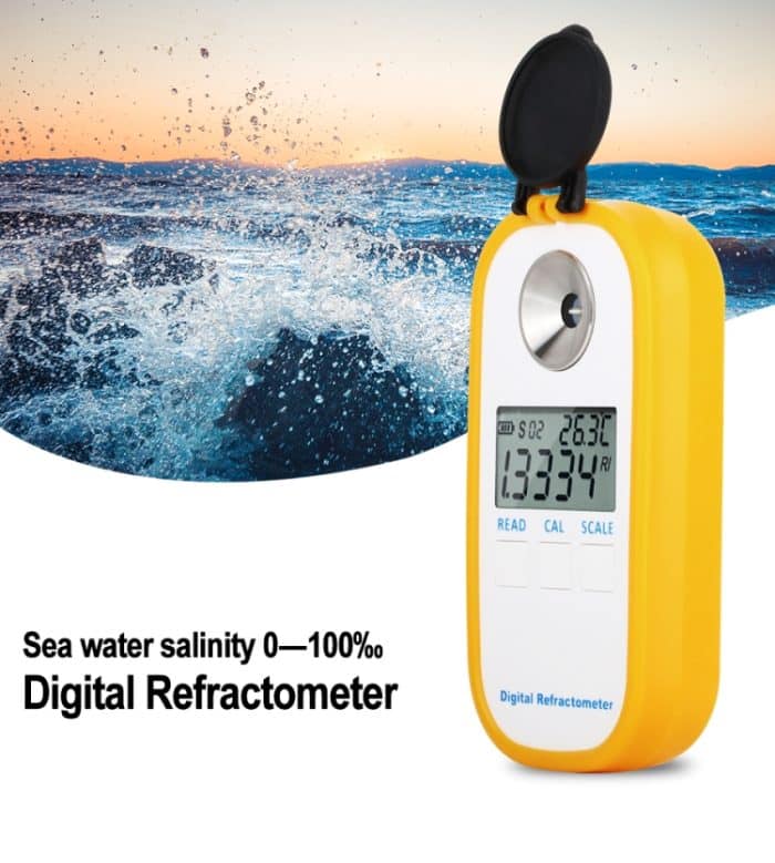 DR202 Digital Sea Water Refraktometer Meerwassersalzinitätszählerspezifische Schwerkraftbereich 0-100 ‰ Chlorigkeit 0 ~ 57 ‰ Refraktometer – Bild 6
