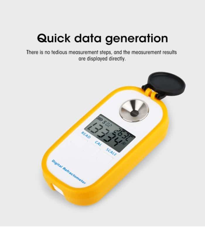 DR202 Digital Sea Water Refraktometer Meerwassersalzinitätszählerspezifische Schwerkraftbereich 0-100 ‰ Chlorigkeit 0 ~ 57 ‰ Refraktometer – Bild 8