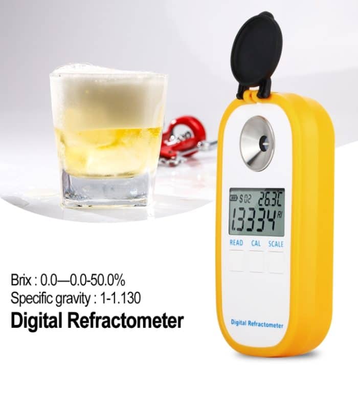 DR402 Digitales Bier Refraktometer Würze Hydrometer Brix 0-50% Konzentration Meter Refraktometer Elektronisches Wein Alkohol Tester – Bild 7