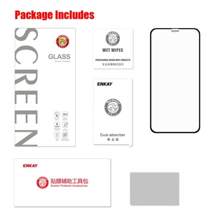 ENKAY Hat-Prince Vollkleber 0,26 mm 9H 2,5D gehärtetes Glas mit vollständiger Abdeckung, For iPhone 11 / iPhone XR, For iPhone 11 Pro / XS / X, For iPhone 11 Pro Max / XS Max – Bild 7