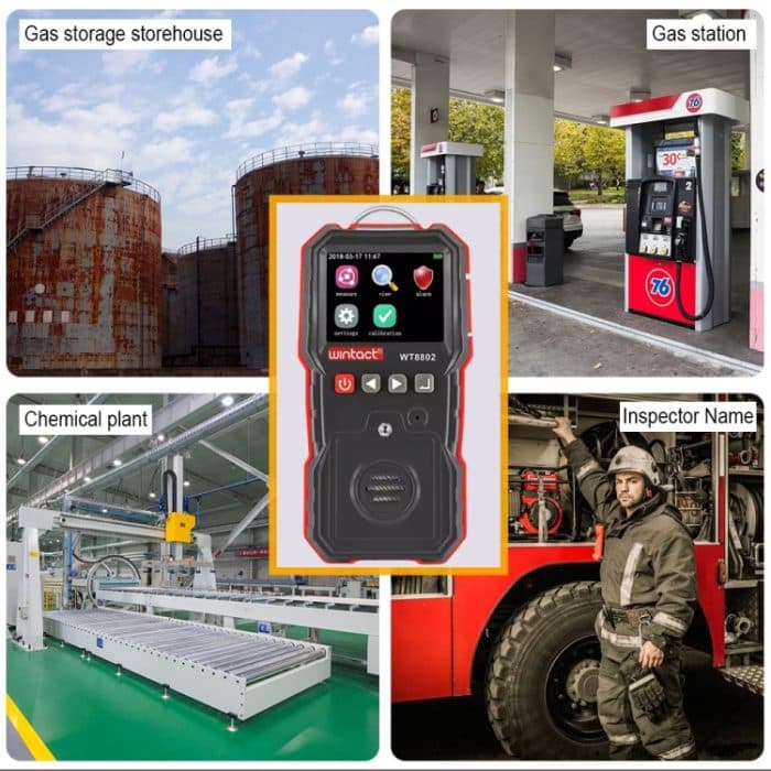 WintAct WT8802 Hydrogen Sulfid Monitor Professionelles Wiederaufladbare Gassensor Hohe empfindliche digitale Klanglicht-Vibrationsalarm H2S-Detektor – Bild 7