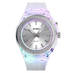 SkMEI 1553 Damen-LED-Farblicht-transparente wasserdichte Uhr mit eingelegtem Wasserbohrer – Bild 3