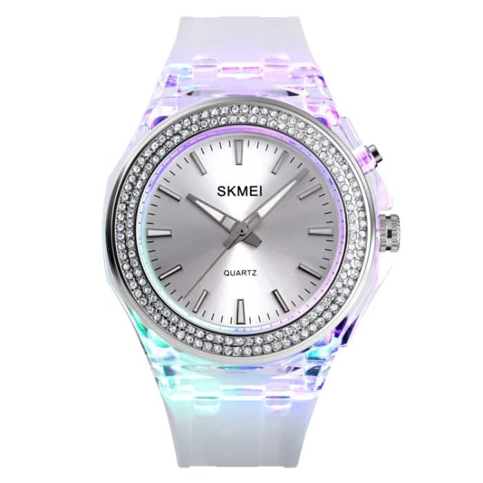 SkMEI 1553 Damen-LED-Farblicht-transparente wasserdichte Uhr mit eingelegtem Wasserbohrer – Bild 3