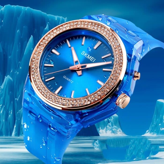 SkMEI 1553 Damen-LED-Farblicht-transparente wasserdichte Uhr mit eingelegtem Wasserbohrer – Bild 4