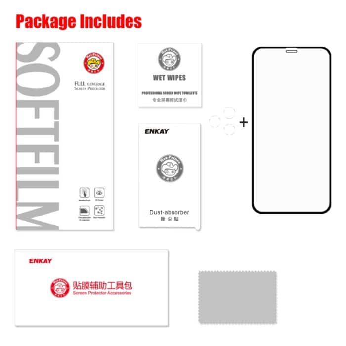 Hat-Prince 2-in-1 Vollkleber 0,26 mm 9H 2,5D gehärtetes Glas mit vollständiger Abdeckung + 0,2 mm 9H 2,15D abgerundete Kante aus gehärtetem Glas für das hintere Kameraobjektiv, For iPhone 11 Pro Max, For iPhone 11 Pro, For iPhone 11 – Bild 9