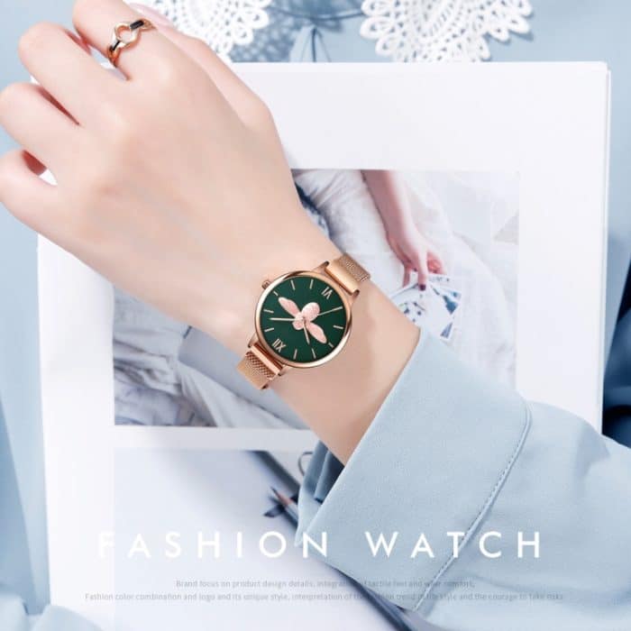 Skmei 9212 Mode Dame Quarzuhr Student Weibliche Temperament Wasserdichte Magnetische Saugnetz Gürtel Uhr – Bild 11